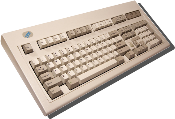 Old computer keyboard IBM